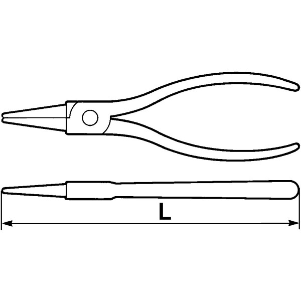 Pince pointes droites 49 11 A0 circlips extérieur Ø3/10mm