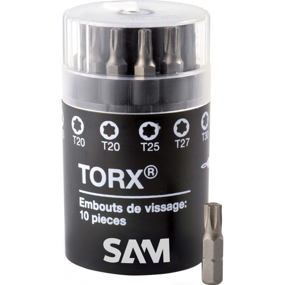 Embout de vissage TORX®, L.30 mm - Entraînement 10 mm - T20