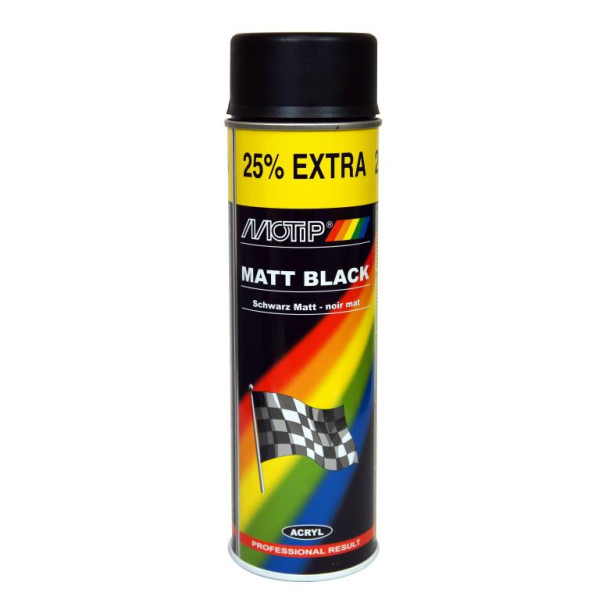 Peinture acrylique RAL 9005 noir mat aérosol 500 ml